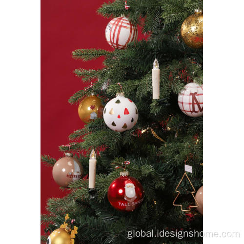 3inch Crystal Wholesale Santa Claus Handmade Christmas Ball Santa Claus Suit Factory